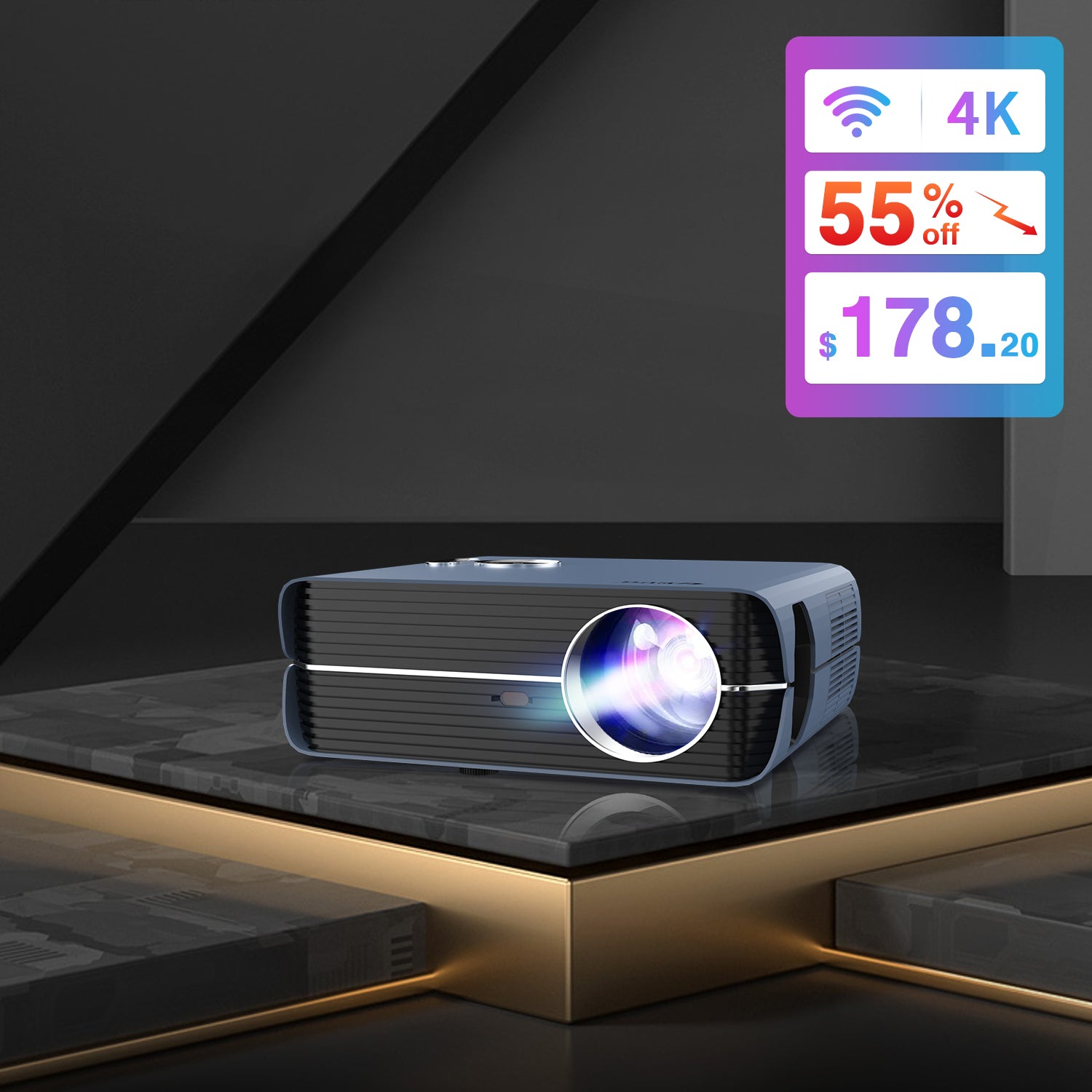 Outlet WiFi Bluetooth Projector