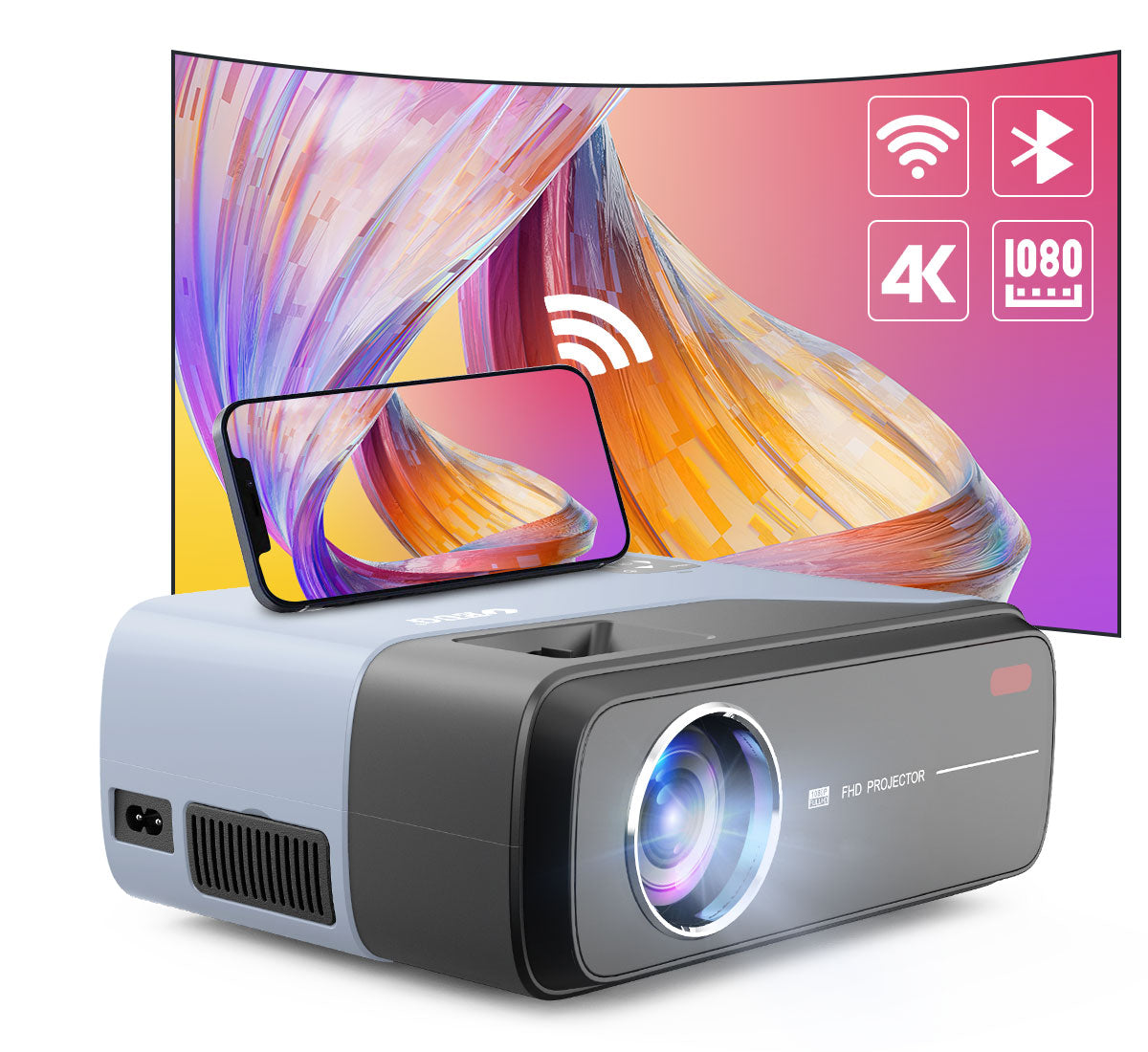 Dropship FMUSER Y2 Portable Interactive 4K 1080P Projector; Smart WIFI Mini  Android TV Home Led Video Game Movie Outdoor Camping Proyector Beamer  Support HDMI; AV Input to Sell Online at a Lower