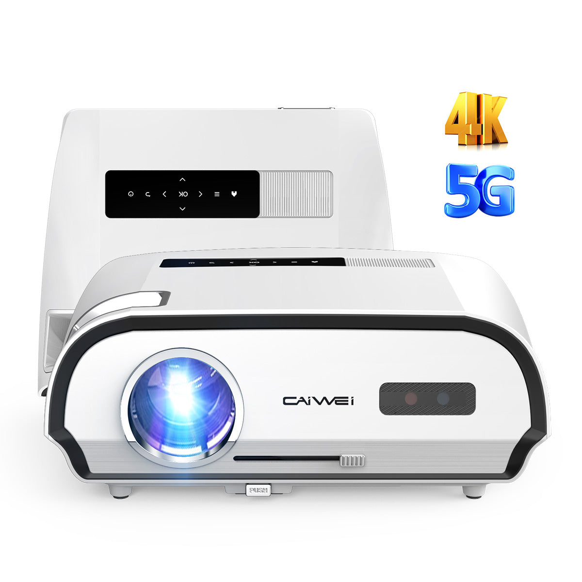 Android 9.0 Projector 4K Blue-tooth Home WiFi Proyector Daytime Movie HDMI  US